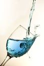 Blue Wine Glass Royalty Free Stock Photo