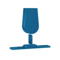 Blue Wine glass icon isolated on transparent background. Wineglass sign. Royalty Free Stock Photo