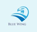 Blue Wing Logo Royalty Free Stock Photo