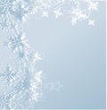 Blue winter background & snowflakes Royalty Free Stock Photo