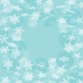 Blue winter background with snowflakes. Vector Royalty Free Stock Photo