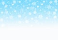 Blue Winter Background with snowflakes for your own creations