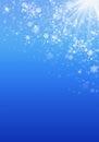 Blue Winter Background with snowflakes for your own creations