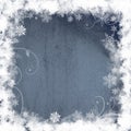 Blue Winter Background with snowflakes for your own creations