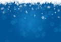 Blue Winter Background with snowflakes for your own creations