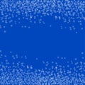 Blue winter background. White sparkle bokeh. Abstract light particles. Vector snow effect. Royalty Free Stock Photo