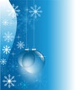 Blue winter with glass balls Royalty Free Stock Photo