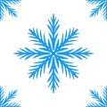 Blue winter seamless pattern, doodle elements for wrapping paper and textile Royalty Free Stock Photo