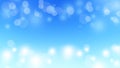 Blue sky winter bokeh lights abstract background festive Royalty Free Stock Photo