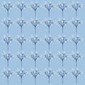 BLUE WINTER SNOWY TREES DESIGN PATTERN Royalty Free Stock Photo