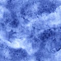 Blue winter watercolor texture. Hand painted decorative surface. Royalty Free Stock Photo