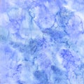 Blue winter watercolor texture. Hand painted decorative surface. Royalty Free Stock Photo