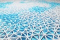 Blue wireframe background