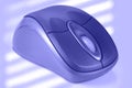 Blue Wireless Computer Mouse Royalty Free Stock Photo