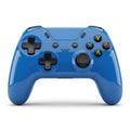 Blue wireless gaming controller with ergonomic design and multiple buttons for enhanced gameplay Royalty Free Stock Photo