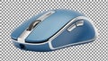 Blue Wireless Mouse with Silver Trim Royalty Free Stock Photo