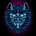 Blue wolf iron emblem