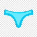 Blue woman panties icon, cartoon style Royalty Free Stock Photo