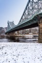 Blue Wonder bridge Dresden / Blaues Wunder Royalty Free Stock Photo