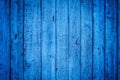 Blue wood shabby background. Structure cyan planks vertically.