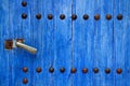 Blue wooden door Royalty Free Stock Photo