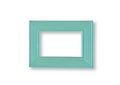 Blue wooden picture frame Royalty Free Stock Photo