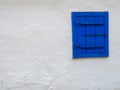 Blue wooden window Royalty Free Stock Photo