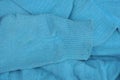 blue wool fabric texture old sweater Royalty Free Stock Photo