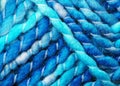Blue wool yarn Royalty Free Stock Photo