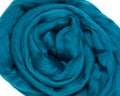 Blue wool yarn close-up Royalty Free Stock Photo