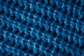 blue woolen material with an interesting pattern Royalty Free Stock Photo