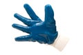 Blue work industrial glove Royalty Free Stock Photo