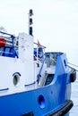 Blue Work or Tug Boat Vessel Moored Stavanger Harbour Royalty Free Stock Photo