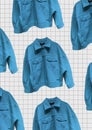 Worker style jackets pattern. Short coat