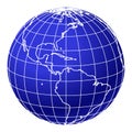 Blue world globe 1 Royalty Free Stock Photo