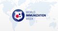 Blue World Immunization Week Illustration Background Design