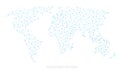 Blue world map dot pattern