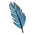 Blue writing feather