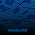 Blue (democrats) vote banner background template for election campaign.