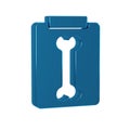 Blue X-ray shots icon isolated on transparent background.