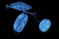 Blue x-ray surgery lights or medical lamps