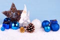 Blue xmas decoration Royalty Free Stock Photo