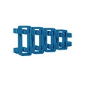 Blue Xylophone - musical instrument with thirteen wooden bars and two percussion mallets icon isolated on transparent