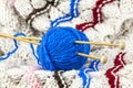 Blue yarn