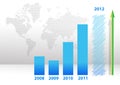 Blue years bar chart illustration design Royalty Free Stock Photo