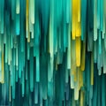 Blue And Yellow Abstract Phone Wallpaper With Elongated Shapes And Detailed Feather Rendering