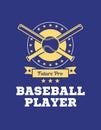 Blue and Yellow Baseball Little League Sports T-Shirt