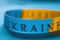 Blue-yellow Bracelet, Colors of the Flag of Ukraine. Jewelry in the Form of a Bracelet with Blue and Yellow Flowers, a Symbol of