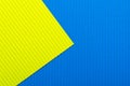 Blue and yellow color paper texture background. Trend colors, geometric paper background. Royalty Free Stock Photo