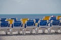 Blue and yellow colors of Key West. Royalty Free Stock Photo